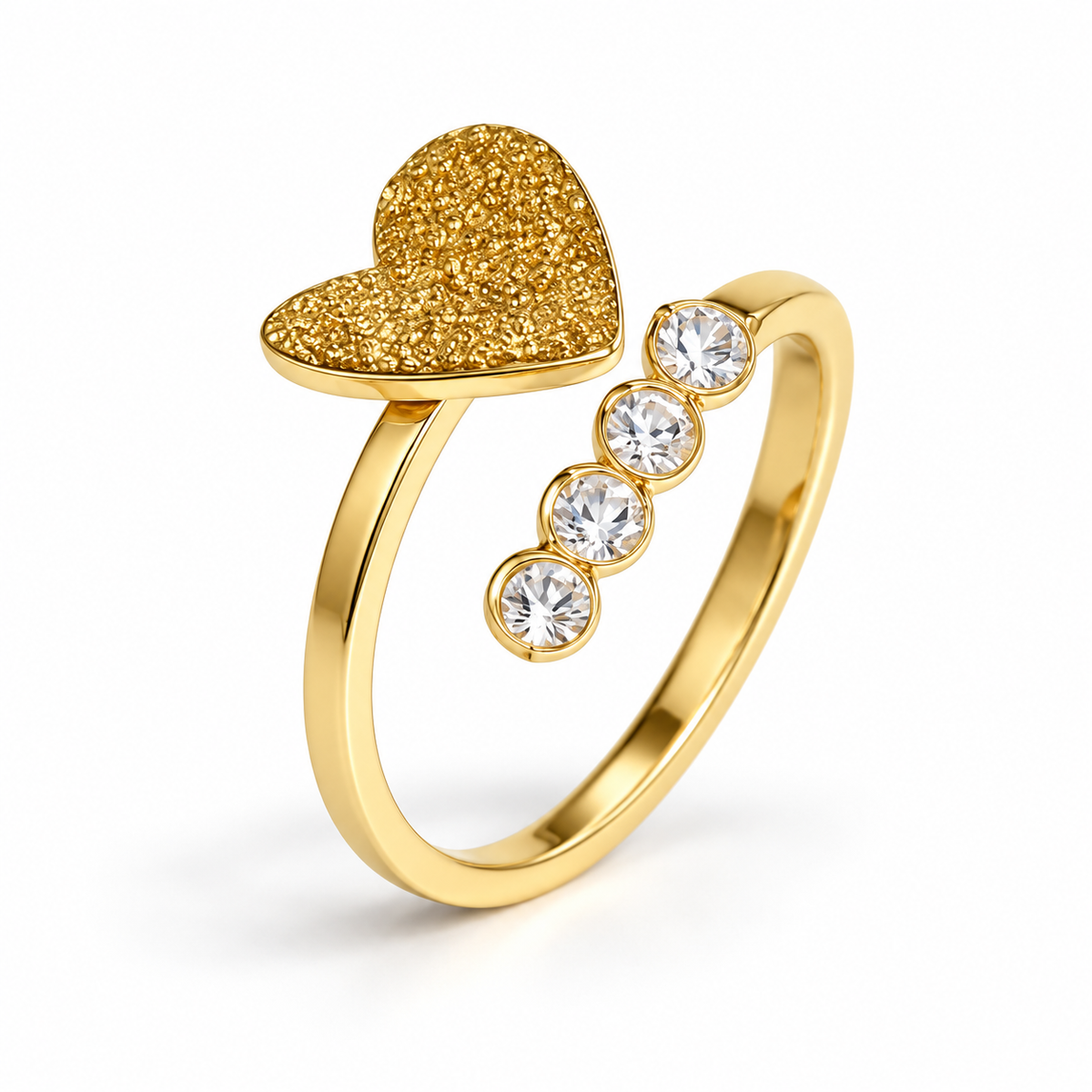Nerina Hjerte Ring - Guld