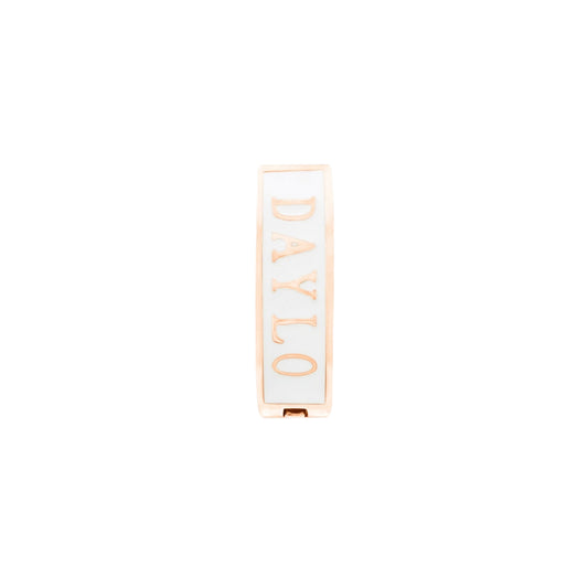 Classic Earrings - Rose Gold/White