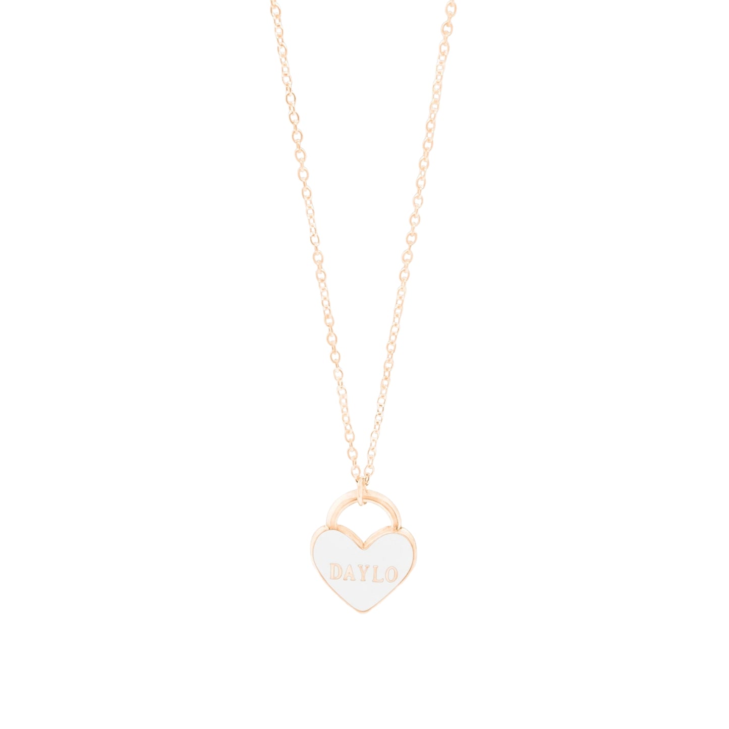 Heart Necklace - Rose Gold/Purple