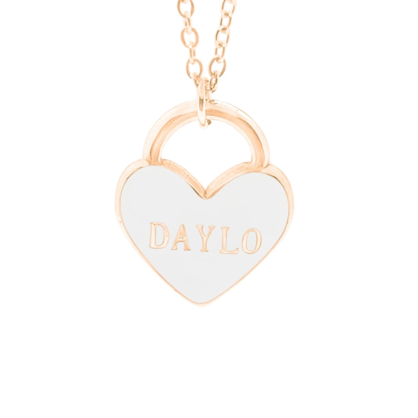 Heart Necklace - Rose Gold/Purple