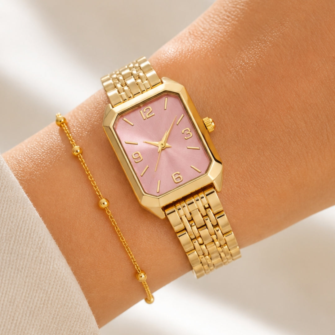 Aira Uhr - Gold / Pink