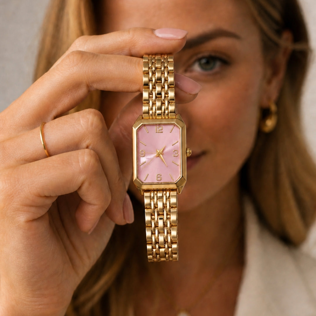 Aira Uhr - Gold / Pink