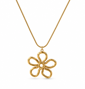 Avela Flower Necklace – Gold