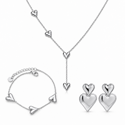 Alva Heart Set – Silver