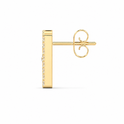 DD Earrings Diamonds - Gold