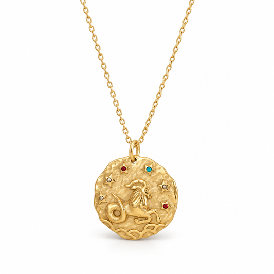 Celestia Zodiac Necklace - Gold / Capricorn