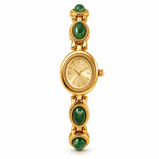 Amalfi Ur - Guld / Grøn / Guld