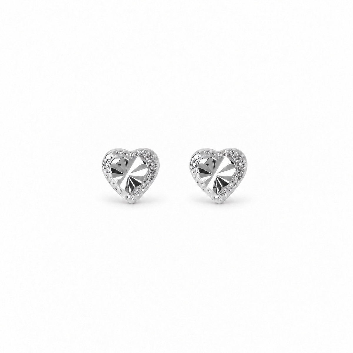 Emilia Heart Earrings - Silver