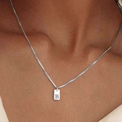 Flache Halskette - Silber