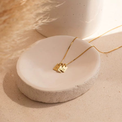 Flache Halskette - Gold