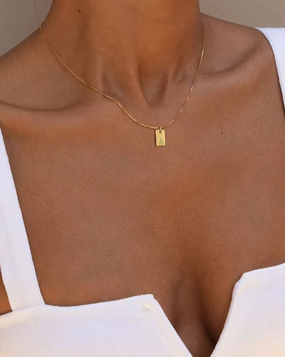 Flache Halskette - Gold