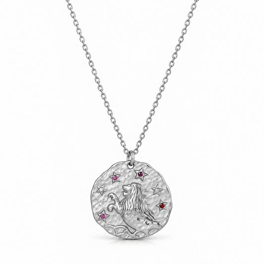 Celestia Zodiac Necklace - Silver / Leo