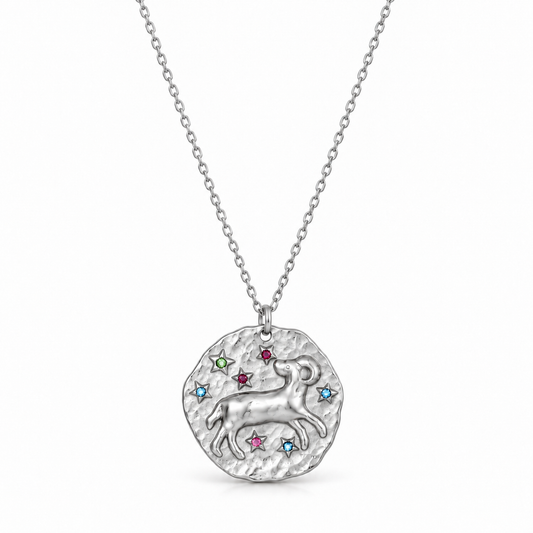 Celestia Zodiac Necklace - Silver / Aries