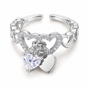 Milena Heart Ring - Silver