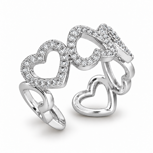 Inaya Heart Ring - Silver