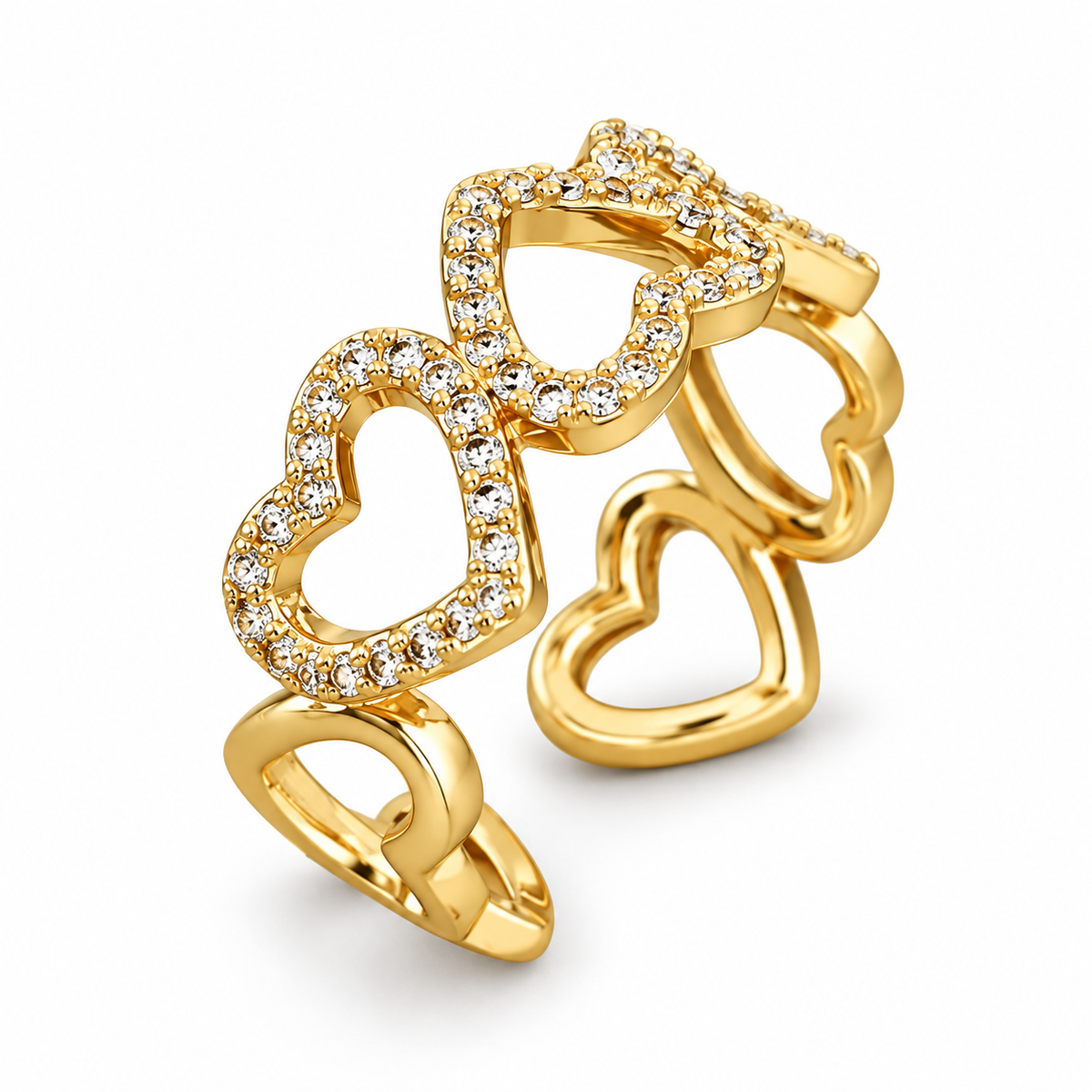Inaya Hjerte Ring - Guld