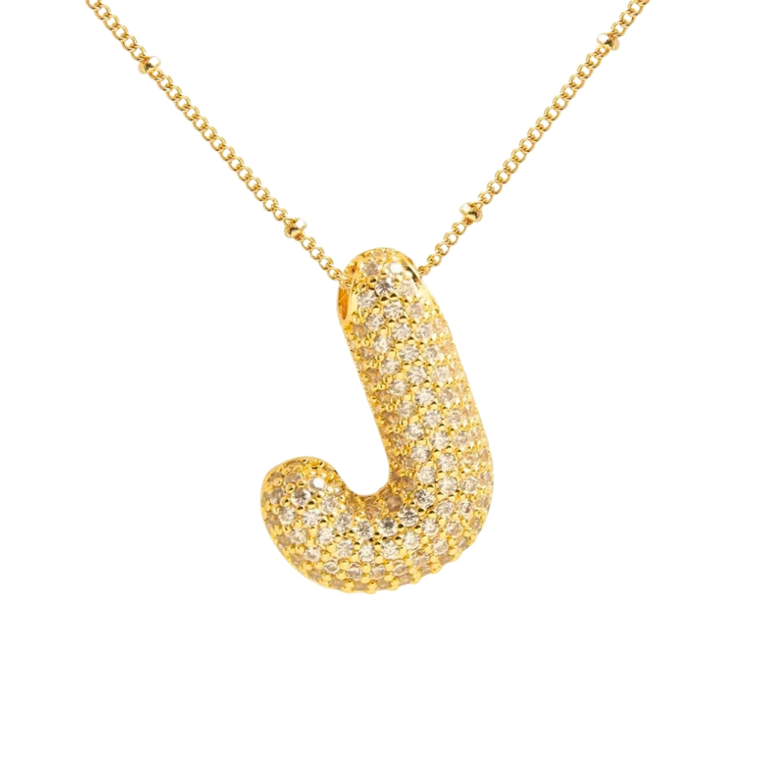 Massive Buchstaben Halskette - Gold