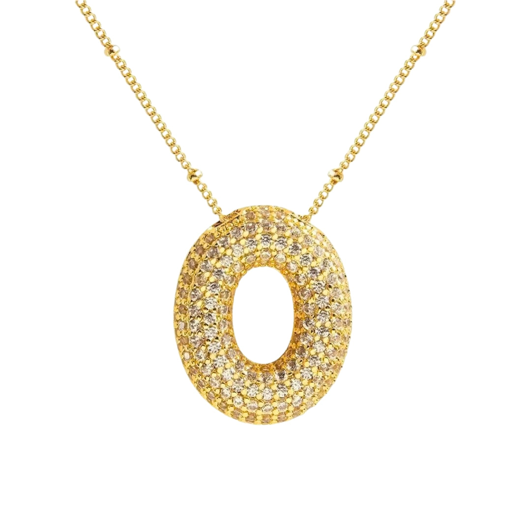 Massive Buchstaben Halskette - Gold
