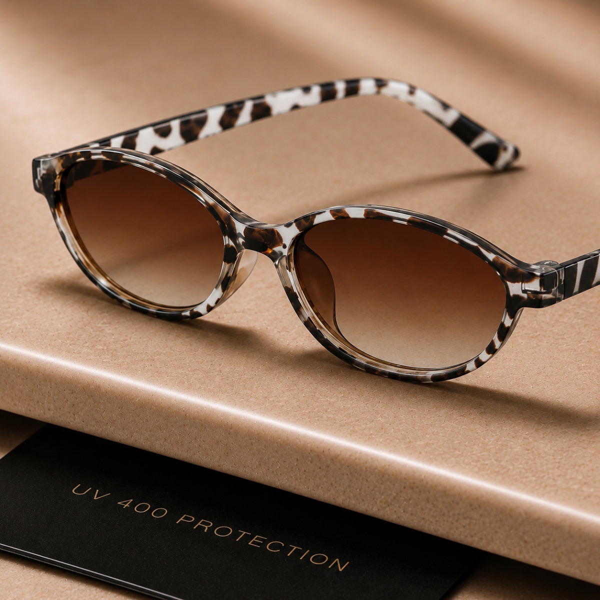 Solea Sonnenbrille - Weißer Leopard