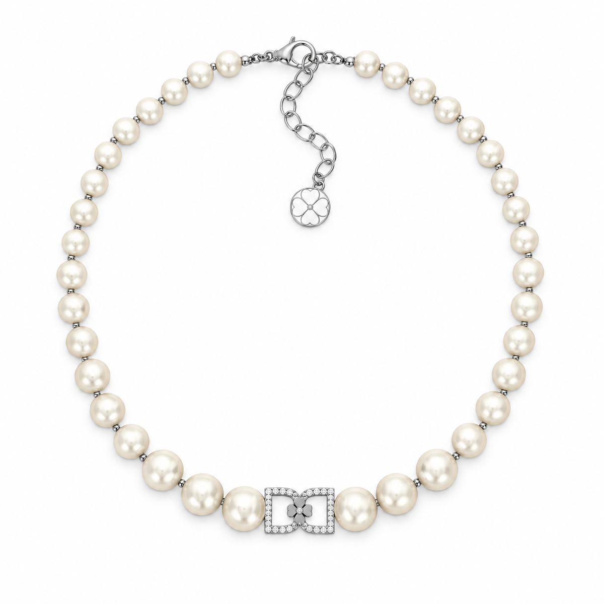 DD Choker Diamanter - Sølv