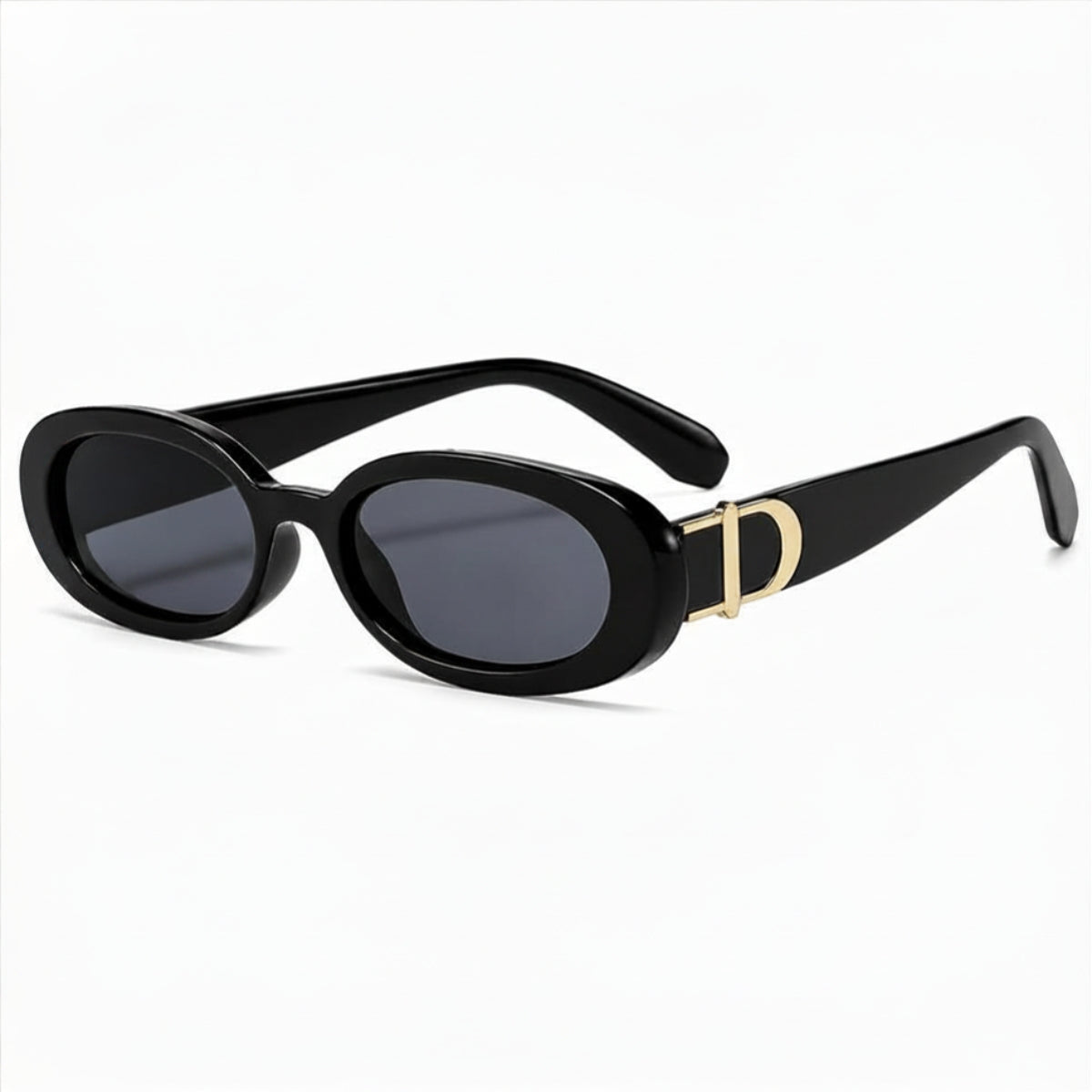 DD Sonnenbrille Oval - Schwarz Grau
